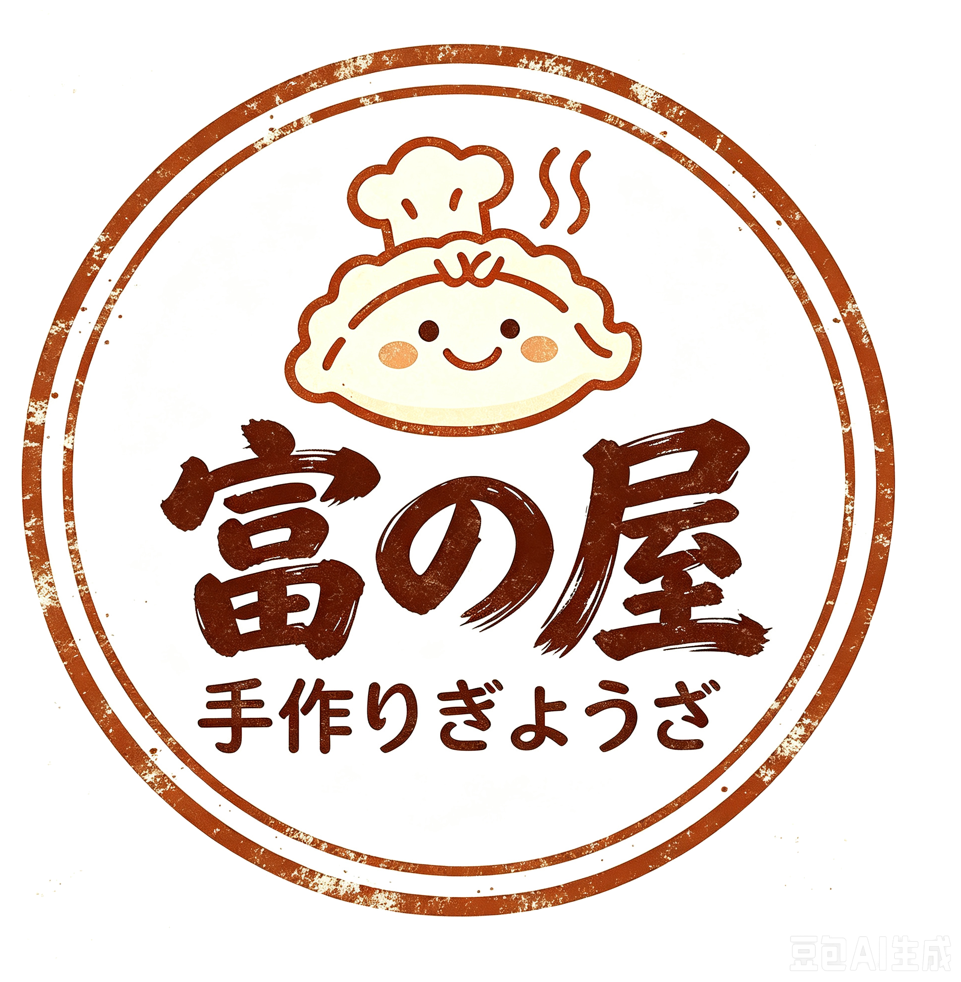 富の屋 手作りぎょうざ ロゴ